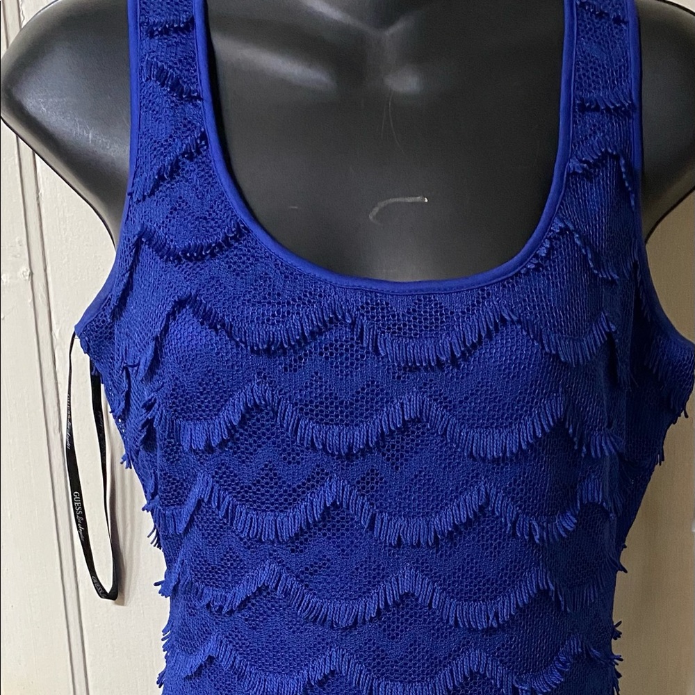 Guess blue fringe dress
